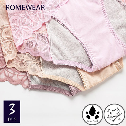 3Pcs Little Flow Leak Proof Menstrual Panties For Girl Women Underwear